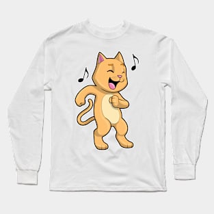 Cat Music Dance Long Sleeve T-Shirt